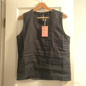Quince linen tank. New with tags size small